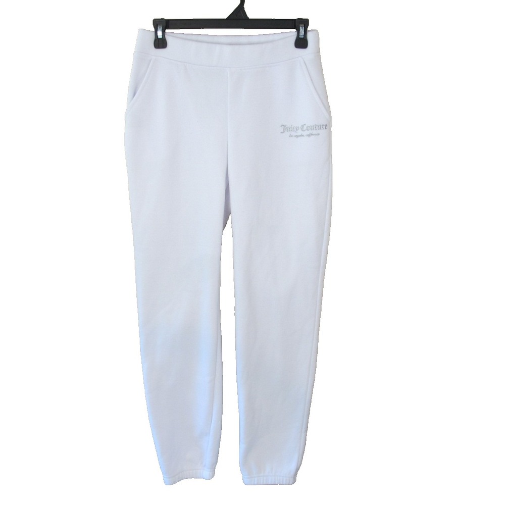 Juicy Couture‎ White Polyester Sweat Pants Lounging Pants Women's Small